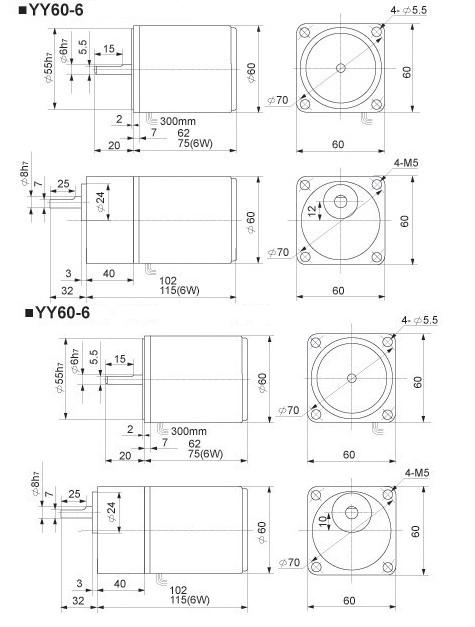 6W 微型感应减速电机,感应减速马达,钧宝感应减速电机